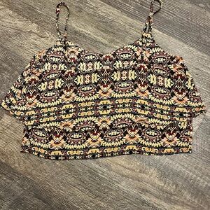 6 for $20.00 ~  La Hearts Colorful Patterned Crop Top